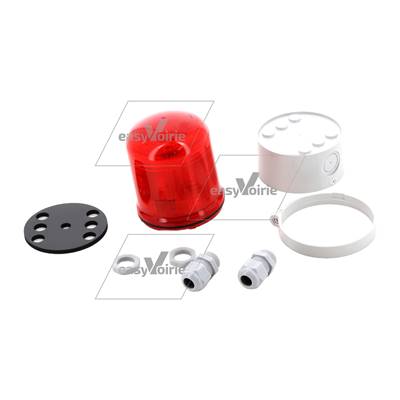 VOYANT 2 LED ROUGE 3 CANAUX + SOCLE MANQUE DE SEL-*