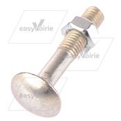 ECROU + VIS TRCC 8X45 AC ZINGUE DIN 603