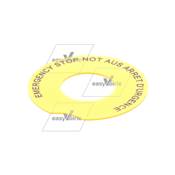 ETIQUETTE JAUNE BOUTON STOP - GEESINK*
