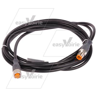 RALLONGE M12 FEM DROITE - 3M - MAL DROITE  5P*