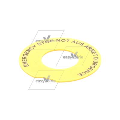 ETIQUETTE JAUNE BOUTON STOP - GEESINK*