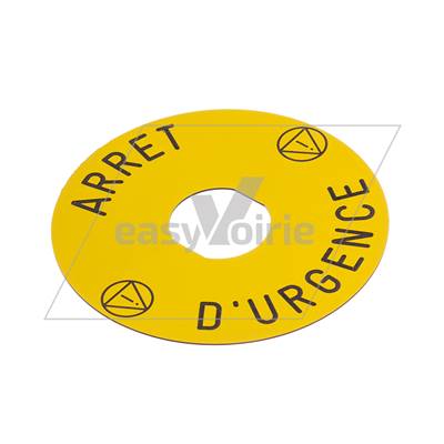 ETIQUETTE ARRET D'URGENCE - ZOELLER*