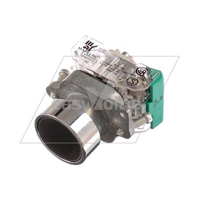 BOUTON POUSSOIR NOIR A COLLERETTE